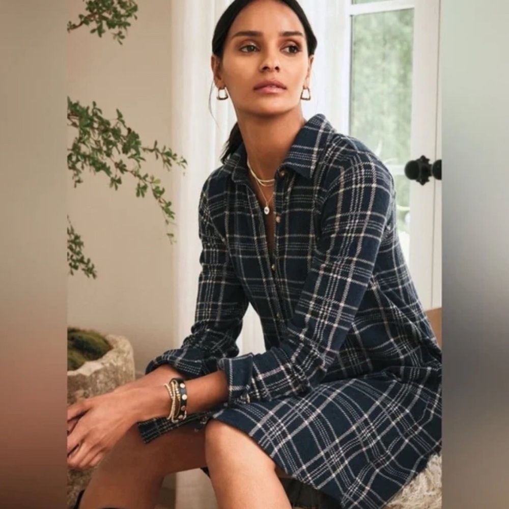 FAHERTY Legend plaid flannel shirt dress